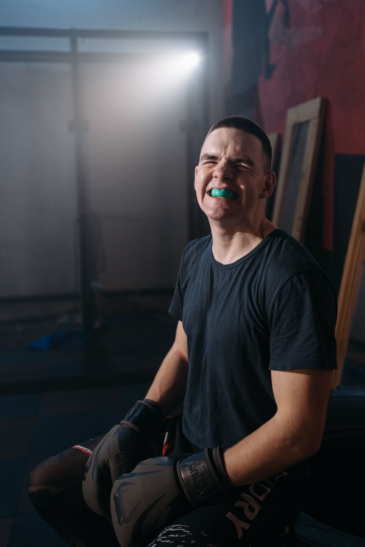 Young athlete wearing a sports mouthguard — custom mouthguards at Burnaby South Dental in Highgate, Burnaby